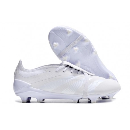 Adidas Predator Elite Foldover Tongue FG Bianco Argento Met