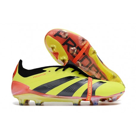 Adidas Predator Elite Foldover Tongue FG Giallo Nero Rosso