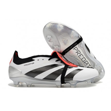 Scarpe Adidas Predator Elite FT Tongue FG Bianco Nero Rosso