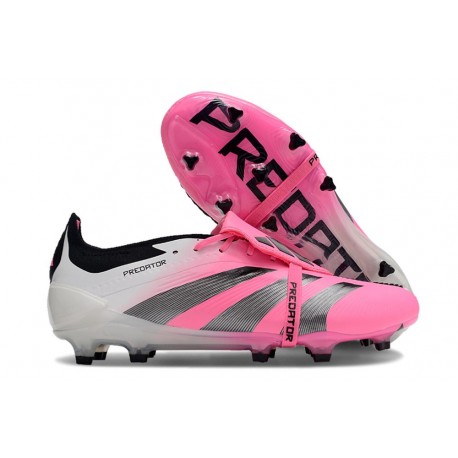 Scarpe Adidas Predator Elite FT Tongue FG Rosa Bianco Nero
