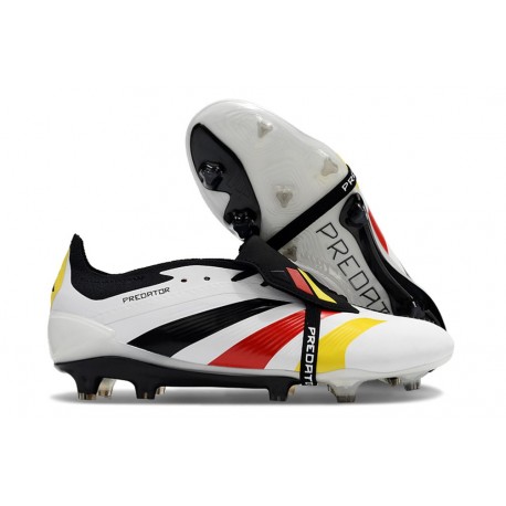 Scarpe Adidas Predator Elite FT Tongue FG Bianco Nero Rosso Giallo