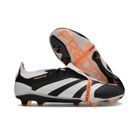 Adidas Predator 24 Elite Tongue FG Nero Bianco Arancio