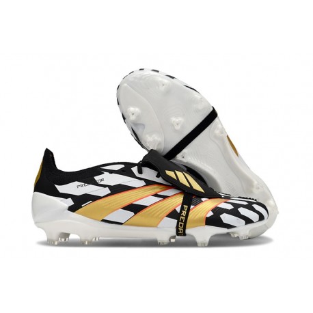 Adidas Predator 24 Elite Tongue FG Nero Bianco Oro