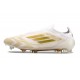 Scarpa adidas F50 Elite Laceless FG Ftwr Bianco Oro Met Ftwr Bianco