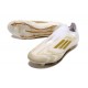 Scarpa adidas F50 Elite Laceless FG Ftwr Bianco Oro Met Ftwr Bianco