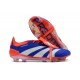 Adidas Predator 24 Elite Tongue FG Blu Lucido Ftwr Bianco Rosso Solare