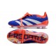 Adidas Predator 24 Elite Tongue FG Blu Lucido Ftwr Bianco Rosso Solare