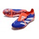 Adidas Predator 24 Elite Tongue FG Blu Lucido Ftwr Bianco Rosso Solare