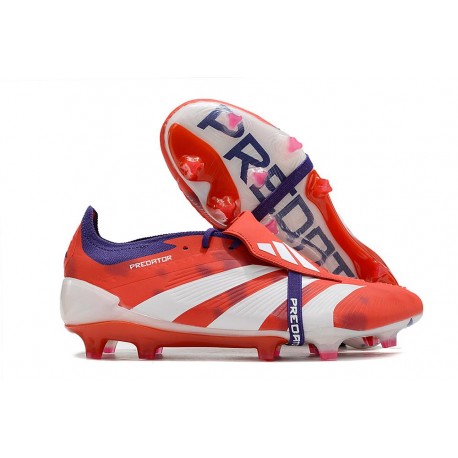 Adidas Predator 24 Elite Tongue FG Rosso Bianco