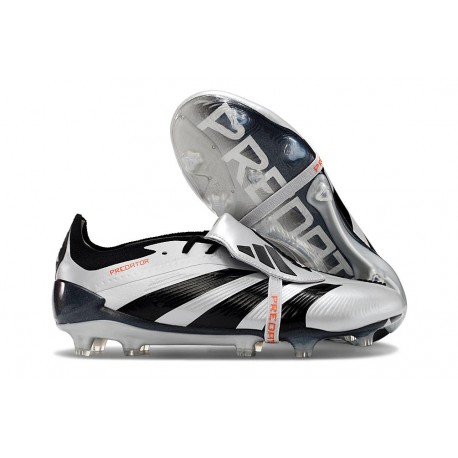Adidas Predator 24 Elite Tongue FG Argento Nero