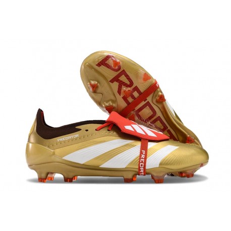 Scarpe Adidas Predator Elite FT FG Oro Met Bianco Rosso