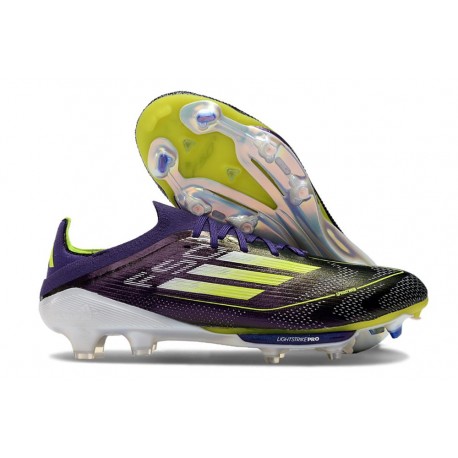 Scarpe da Calcio adidas F50 + Elite FG Unity Viola Bianco Limone Lucido