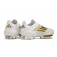 Scarpe da Calcio adidas F50 + Elite FG Ftwr Bianco Oro Met Ftwr Bianco