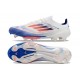 Scarpe da Calcio adidas F50 + Elite FG Bianco Blu Lucido Rosso Solare