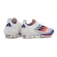 Scarpe da Calcio adidas F50 + Elite FG Bianco Blu Lucido Rosso Solare