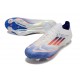 Scarpe da Calcio adidas F50 + Elite FG Bianco Blu Lucido Rosso Solare