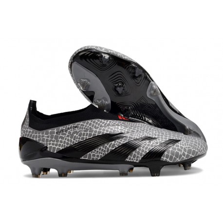 Scarpe adidas Predator Elite Senza Lacci FG Carbone Nero Core