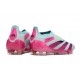 Scarpe adidas Predator Elite Senza Lacci FG Almost Blu Lucid Rosa Semi Giallo Solare