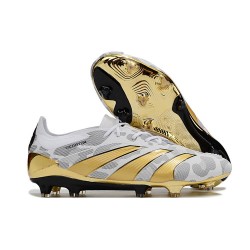 Adidas Scarpe Predator Elite FG Bianco Oro Grigio