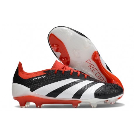Adidas Scarpe Predator Elite FG Nero Bianco Rosso