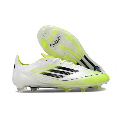 adidas F50 Elite FG Nuovo Scarpa Bianco Nero Giallo