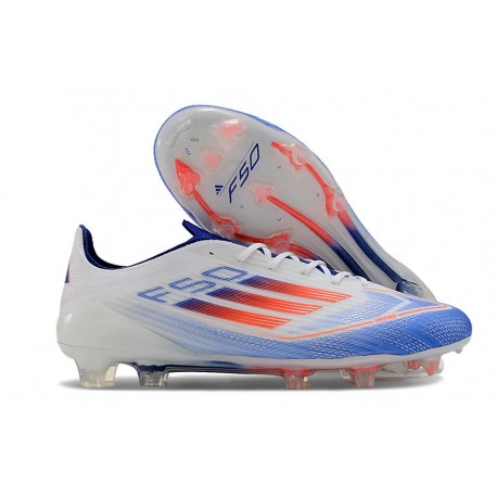 adidas F50 Elite FG Nuovo Scarpa Blu Bianco Rosso