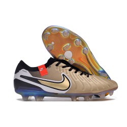 Scarpe Nike Tiempo Legend X Elite FG Future Heritage Oro Silk Metallico Moneta Nero