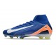 Nike Zoom Mercurial Superfly 10 Elite FG Blu Arancio Bianco