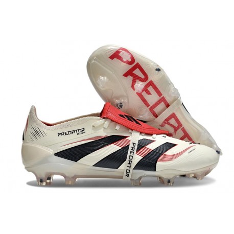 Adidas Predator Elite FT FG Bianco Off Nero Core Rubino Puro