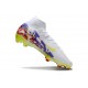 Nike Zoom Mercurial Superfly 10 Elite FG Bianco Giallo Viola