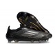 Scarpa adidas F50 Elite Laceless FG Nero Core Ferro Metallizzato Oro Met