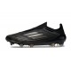 Scarpa adidas F50 Elite Laceless FG Nero Core Ferro Metallizzato Oro Met
