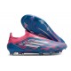 Scarpa adidas F50 Elite Laceless FG Solar Blu Ftwr Bianco Solar Rosa