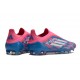 Scarpa adidas F50 Elite Laceless FG Solar Blu Ftwr Bianco Solar Rosa