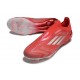 Scarpa adidas F50 Elite Laceless FG Rosso Argento