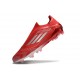 Scarpa adidas F50 Elite Laceless FG Rosso Argento