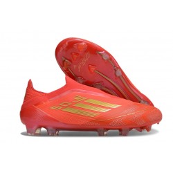 Scarpa adidas F50 Elite Laceless FG Rosso Solare Oro Met Rosso Vivace