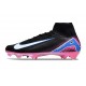 Scarpe Nike Mercurial Superfly X Elite FG Nero Bianco Rosa Blu