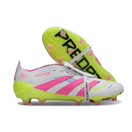 Adidas Predator Elite FT FG Bianco Rosa Lucido Limone Lucido