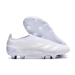 adidas Predator Elite Senza Lacci FG Bianco Argento Met