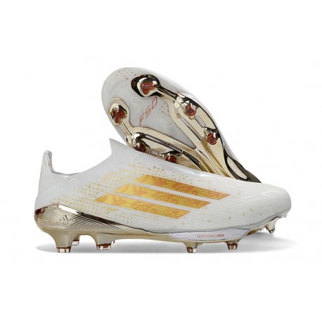 adidas F50+ Elite Senza Lacci FG Bianco Oro