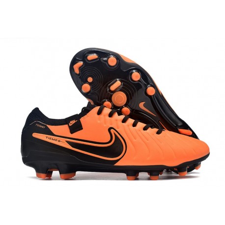 Scarpe Nike Tiempo Legend X Elite FG Arancione Nero