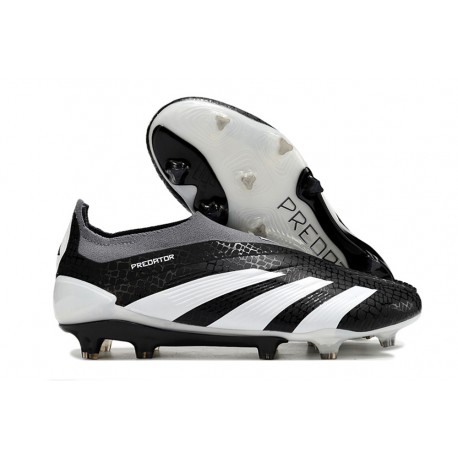 Scarpe adidas Predator Elite Senza Lacci FG Bianco Nero