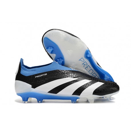 Scarpe adidas Predator Elite Senza Lacci FG Bianco Nero Blu