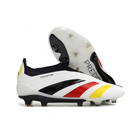 Scarpe adidas Predator Elite Senza Lacci FG Bianco Nero Rosso Amarillo
