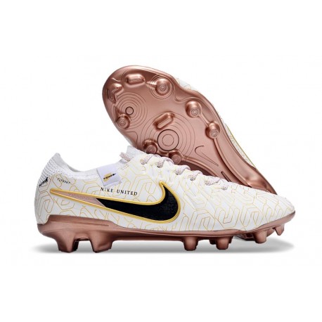 Scarpe Nike Tiempo Legend X Elite FG Bianco Oro Nero
