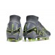 Nike Air Zoom Mercurial Superfly 9 Elite FG Grigio Nero Verde