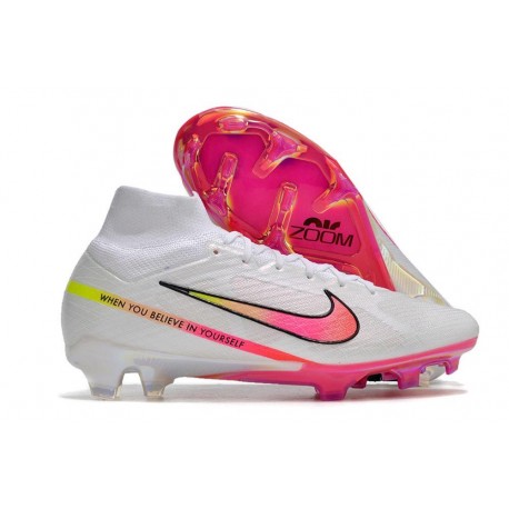 Nike Zoom Mercurial Superfly IX Elite FG Bianco Rosa