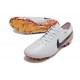 Scarpe Nike Tiempo Legend X Elite FG Bianco Nero Arancione